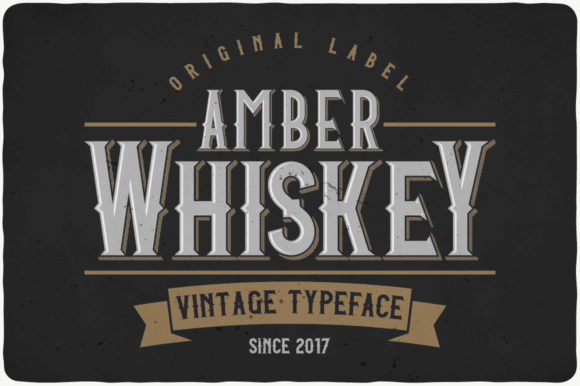Amber Whiskey: Elevate Your Brand with a Bold Display Font