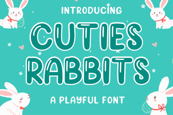 Cuties Rabbits: A Playful Display Font for Editorial Charm