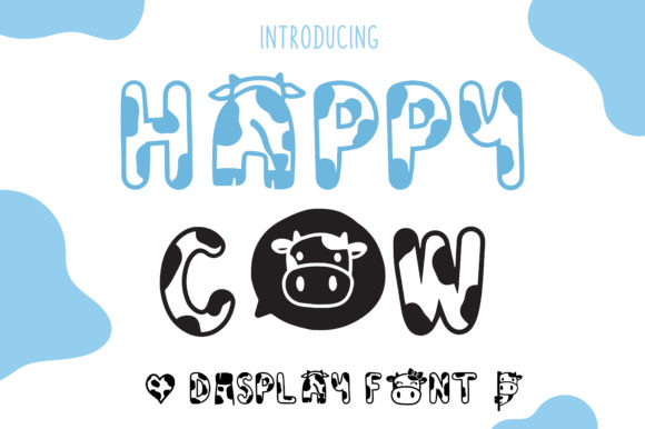 Discover Happy Cow: A Playful Display Font for Engaging Content