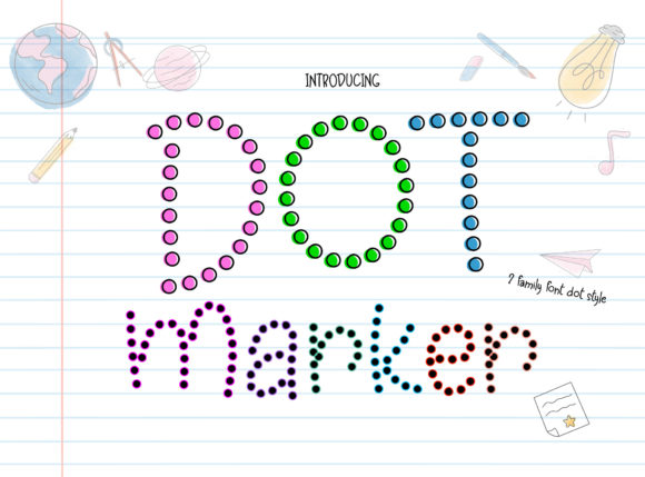 Dot Marker: A Dotted Display Font for Creative Branding