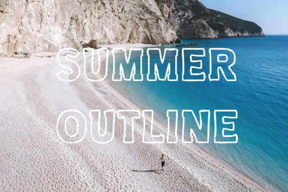 Summer Outline: A Bold Display Font for Dynamic Campaigns