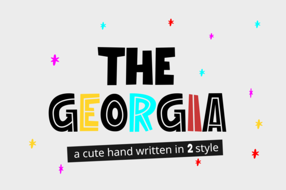 The Georgia: A Playful and Chunky Display Font for Crafters