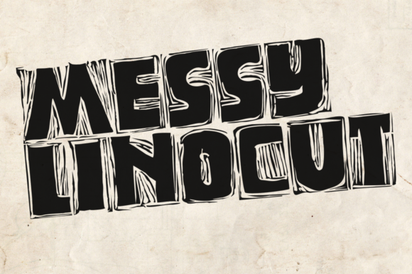 Unleash Creativity with Messy Linocut Font