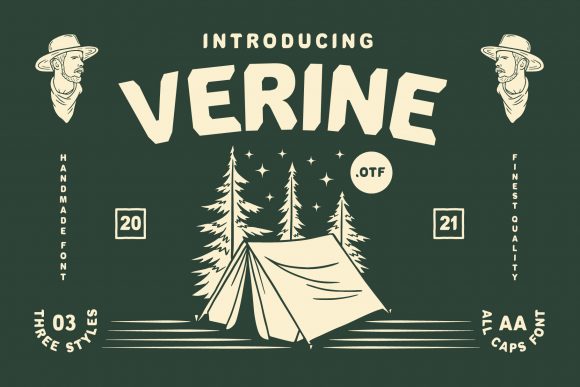 Verine: A Bold Vintage Font for Creative Branding